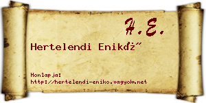 Hertelendi Enikő névjegykártya