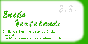 eniko hertelendi business card