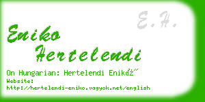 eniko hertelendi business card